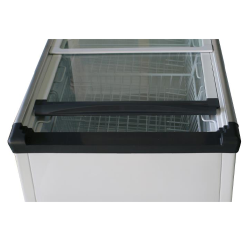 Glass top shop chest freezer