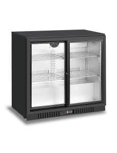 2 sliding doors back bar cooler