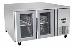  GLASS 2 DOOR COOLING FRIDGE TABLE 1360 MM EPF3721